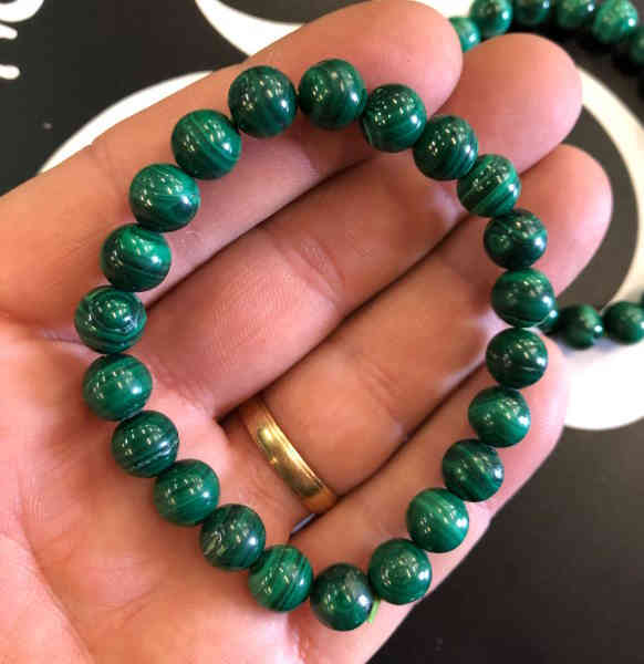 Pulsera Malaquita bola